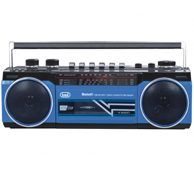 RADIO GRABADORA PORTaTIL USB SD BLUETOOTH CASSETTE TREVI RR 501 BT AZUL