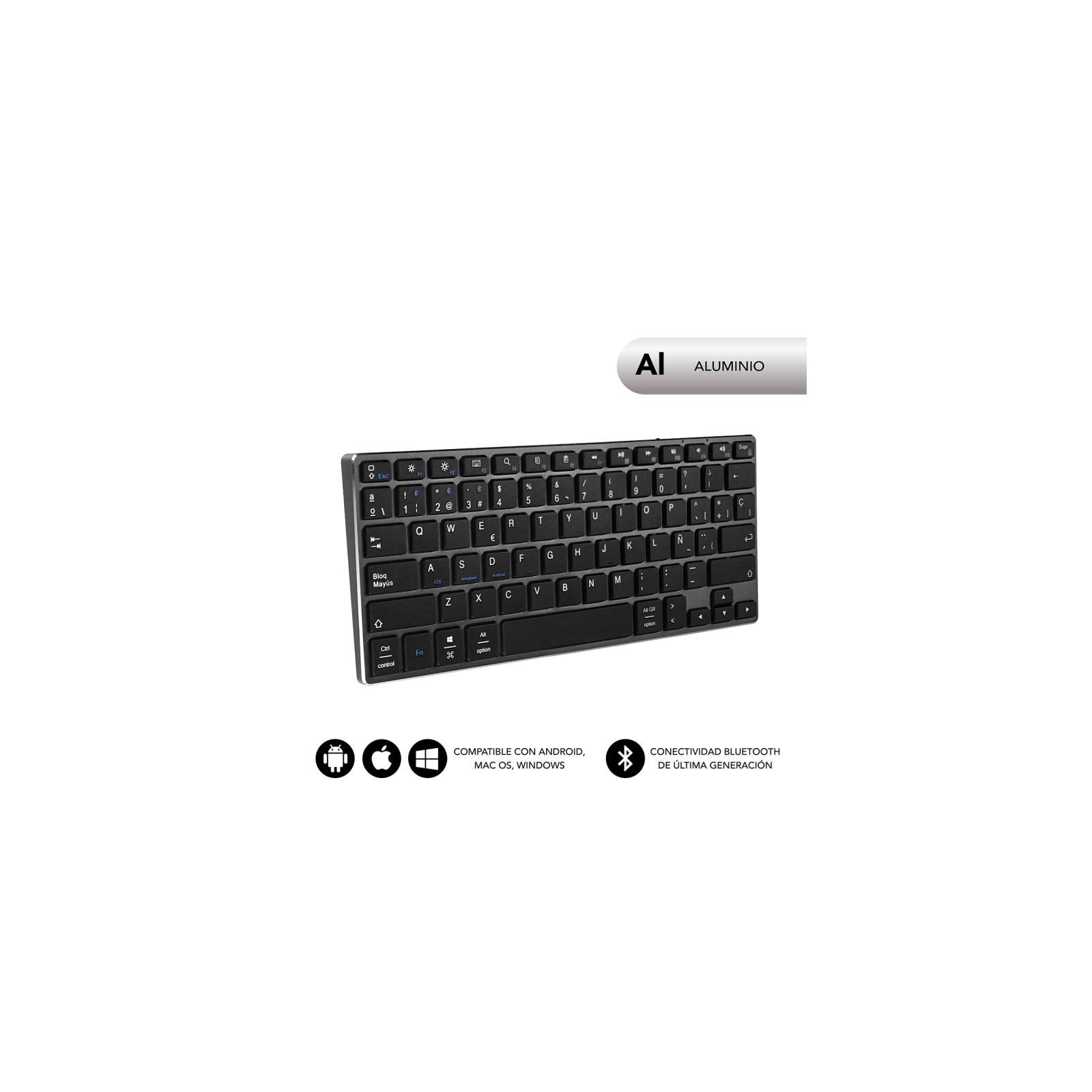 TECLADO SUBBLIM KEYBOARD ADVANCE COMPACT GREY