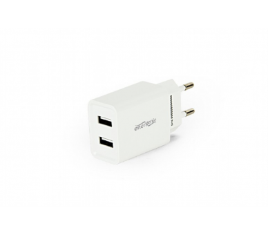 CARGADOR USB UNIVERSAL GEMBIRD DE 2 PUERTOS 21 A BLANCO