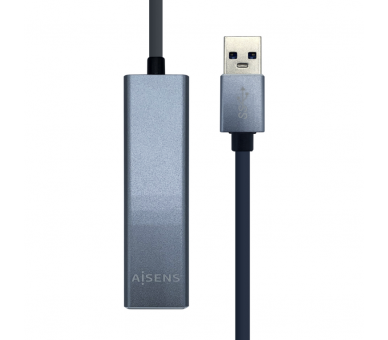 CONVERSOR AISENS USB 30 A ETHERNET GIGABIT HUB 3XUSB30 GRIS 15CM