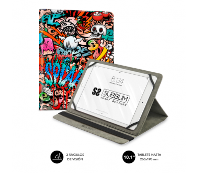 FUNDA TABLET SUBBLIM TRENDY CASE GRAFFITI 101