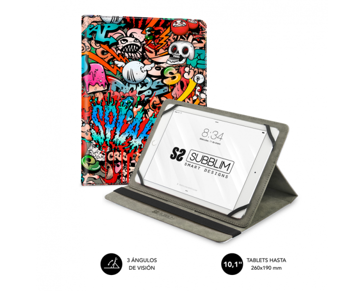 FUNDA TABLET SUBBLIM TRENDY CASE GRAFFITI 101