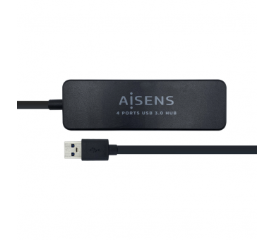 HUB AISENS USB 30 TIPO A M 4XTIPO A H NEGRO 30CM