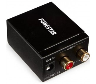 Convertidor De Audio Fonestar Fo-37Da/ Entrada Toslink Y Rca