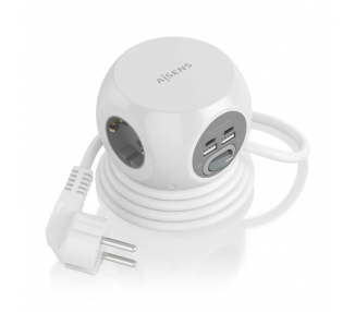 REGLETA ENCHUFES AISENS 3 TOMAS 2XUSB C 2XUSB A 14M BLANCO