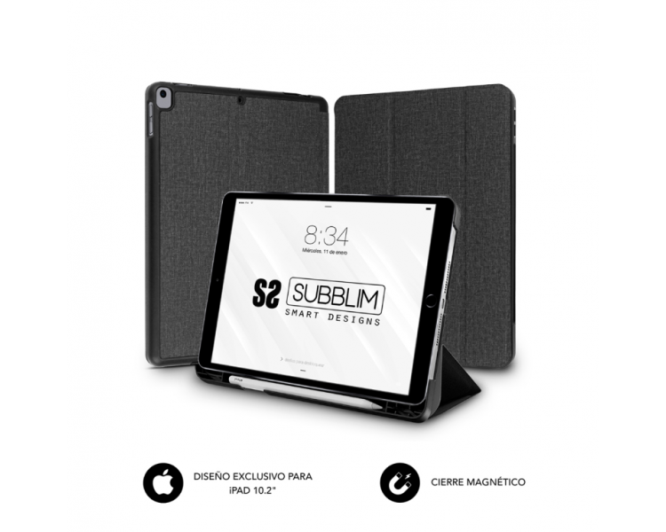 FUNDA TABLET SUBBLIM SHOCK CASE IPAD 102 9 8 7 GEN BLACK