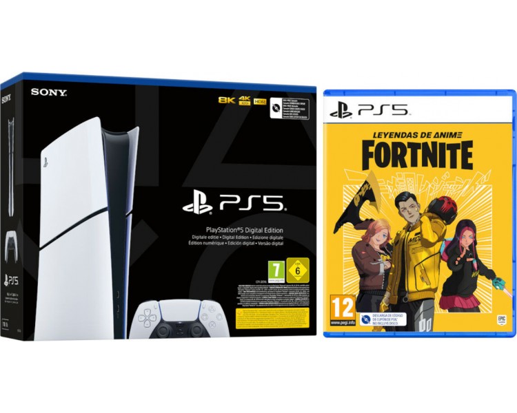 CONSOLA WHITE DIGITAL SLIM EDITION (1TB) + DUALSENSE + FORTNITE: LEYENDAS DE ANIME (CIAB)