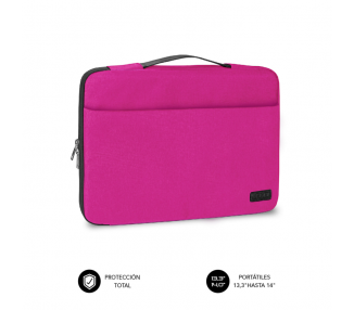 FUNDA PORTATIL SUBBLIM FUNDA ORDENADOR ELEGANT LAPTOP SLEEVE 133 14 PINK