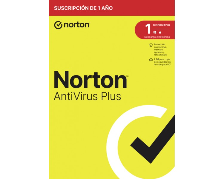 NORTON ANTIVIRUS PLUS 2GB ES 1 USER 1 DEVICE 12MO