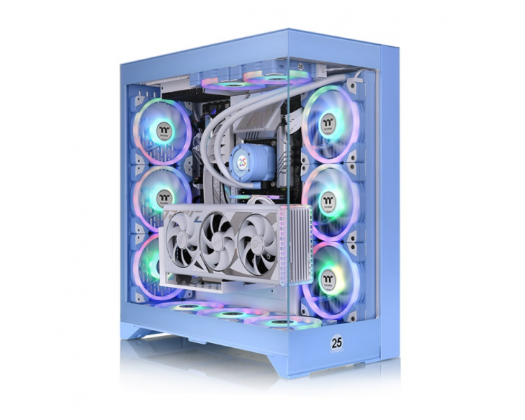 CAJA THERMALTAKE CTE E600 MX HYDRANGEA BLUE ARGB ATX 2XUSB 30 SIN FUENTE AZUL