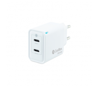 CARGADOR COOLBOX GAN 35W USB C USB C PARED