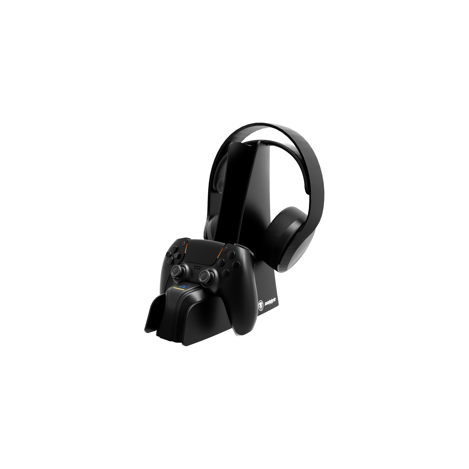 SOPORTE DE CARGA SNAKEBYTE PARA GAMEPAD PS5 Y AURICULARES DUAL CHARGE NEGRO