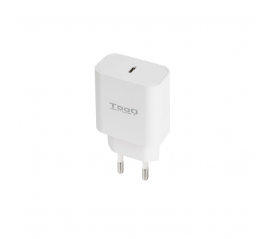 CARGADOR TOOQ DE PARED USB C PD30 20W BLANCO