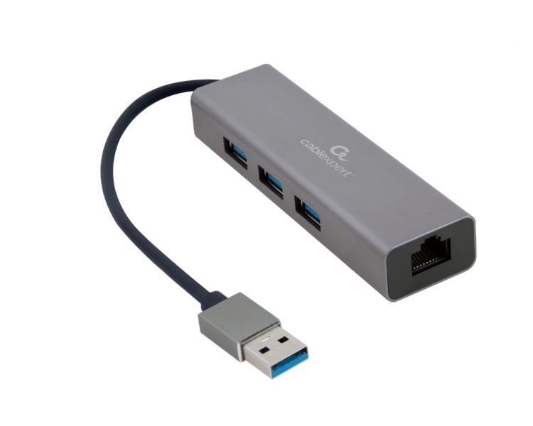 ADAPTADOR DE RED GEMBIRD USB AM GIGABIT CON HUB DE 3 PUERTOS USB 30