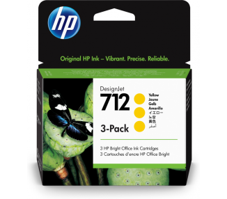 TINTA HP 712 PACK 3 AMARILLO