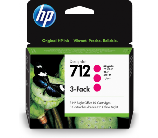 TINTA HP 712 MAGENTA PACK 3