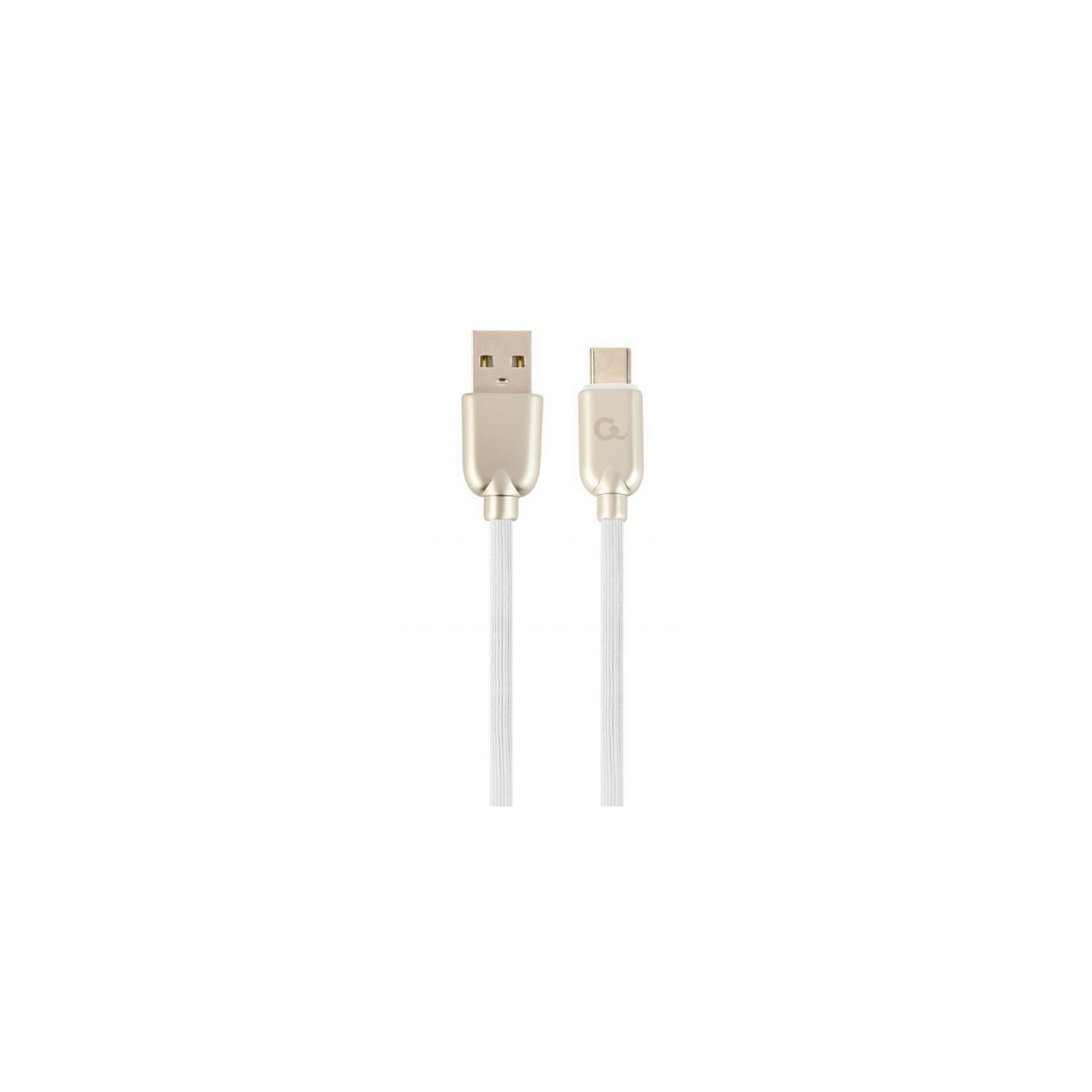 CABLE DE CARGA Y DATOS GEMBIRD USB TIPO C DE CAUCHO PREMIUM 1 M BLANCO