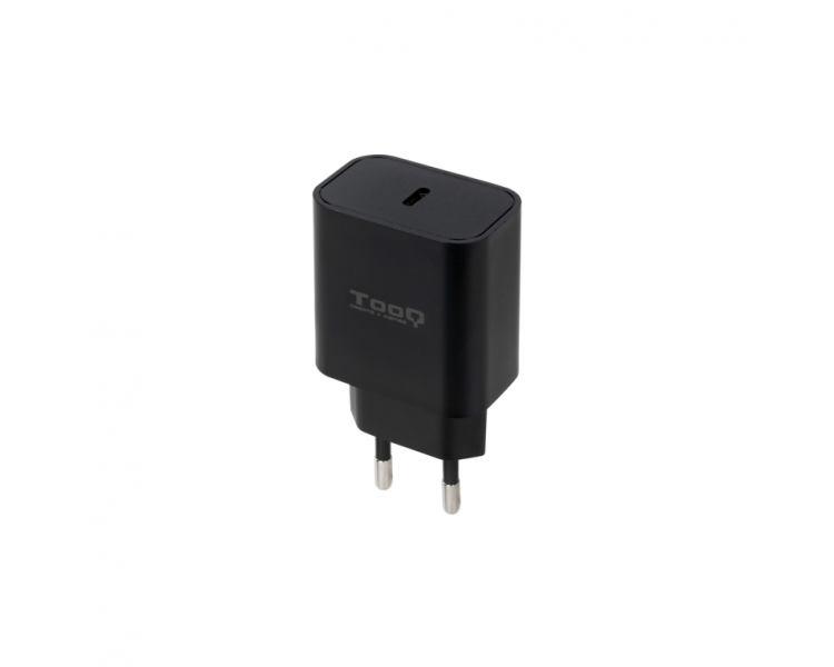 CARGADOR TOOQ DE PARED USB C PD30 20W NEGRO