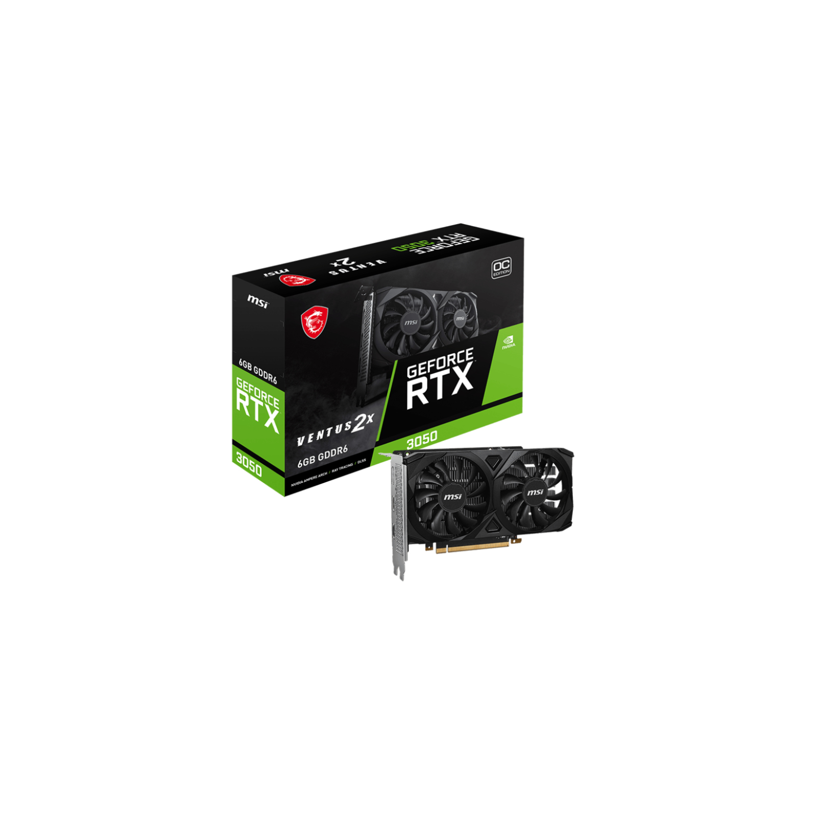 TARJETA GRAFICA MSI RTX 3050 VENTUS 2X 6GB OC