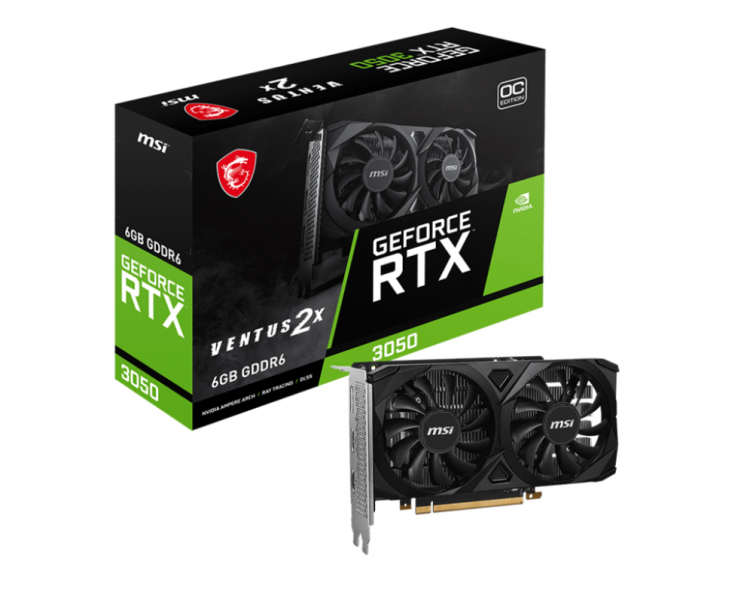 TARJETA GRAFICA MSI RTX 3050 VENTUS 2X 6GB OC