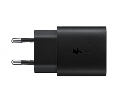 CARGADOR SAMSUNG USB C 25W BLACK SIN CABLE