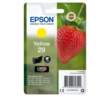 TINTA EPSON CLARIA 29 AMARILLO XP235 XP332 XP335 XP432 XP435