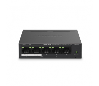 SWITCH MERCUSYS GIGABIT ETHERNET DE 5 PUERTOS POE