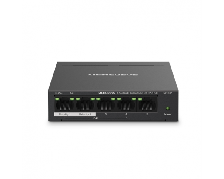 SWITCH MERCUSYS GIGABIT ETHERNET DE 5 PUERTOS POE