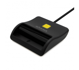 AISENS LECTOR DE TARJETA INTELIGENTE DNI USB C NEGRO