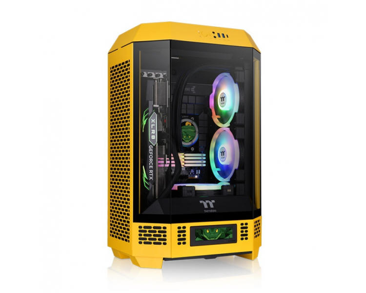 CAJA THERMALTAKE THE TOWER 300 BUMBLEBEE MINI ITX 2XUSBA 32 SIN FUENTE NEGRO