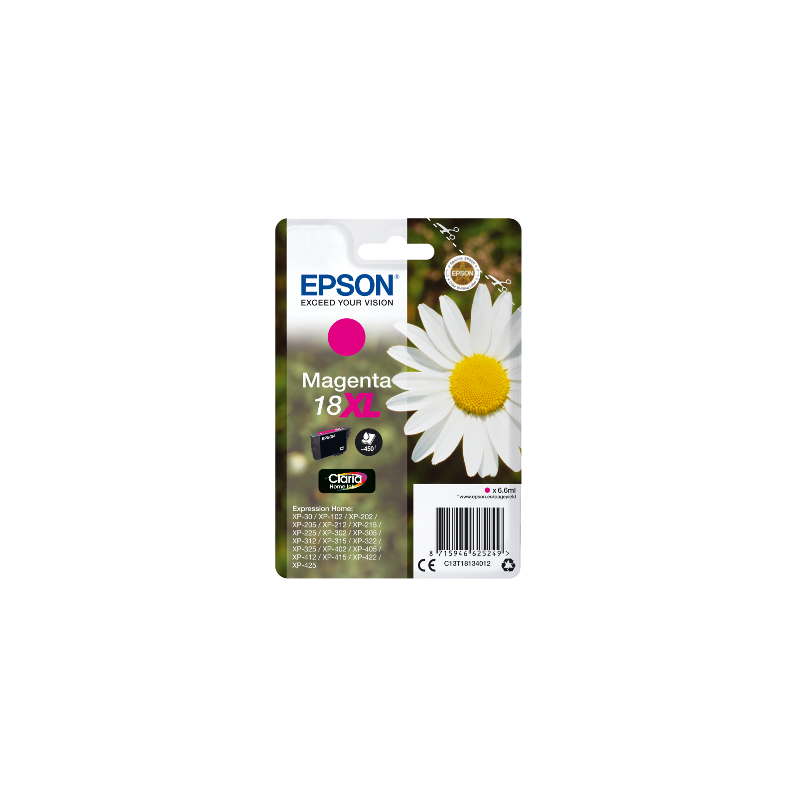 TINTA EPSON EXPRESION HOME 18XL MAGENTA XP102 205 215 305 405