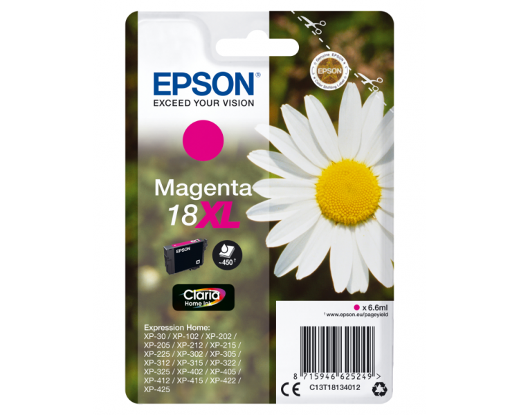 TINTA EPSON EXPRESION HOME 18XL MAGENTA XP102 205 215 305 405