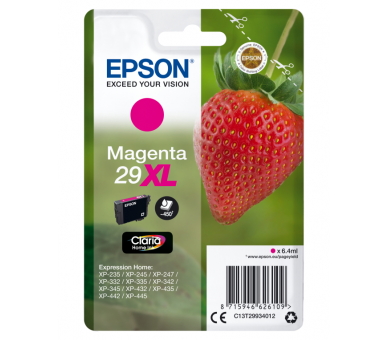 TINTA EPSON CLARIA 29XL MAGENTA XP235 XP332 XP335 XP432 XP435