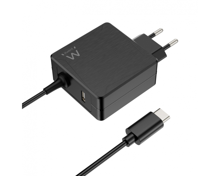 CARGADOR DISPOSITIVO MOVIL EWENT USB C 65W ADICIONAL USB A