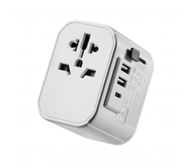 ADAPTADOR DE VIAJE EWENT 2 PUERTOS USB Y TIPO C USA UK AUS CHINA