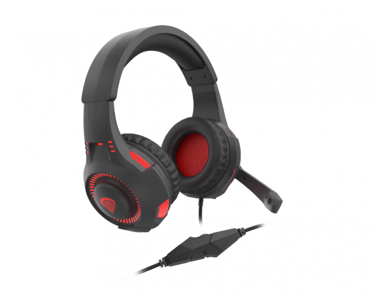 AURICULARES GAMING GENESIS RADON 210 71 USB NEGRO ROJO