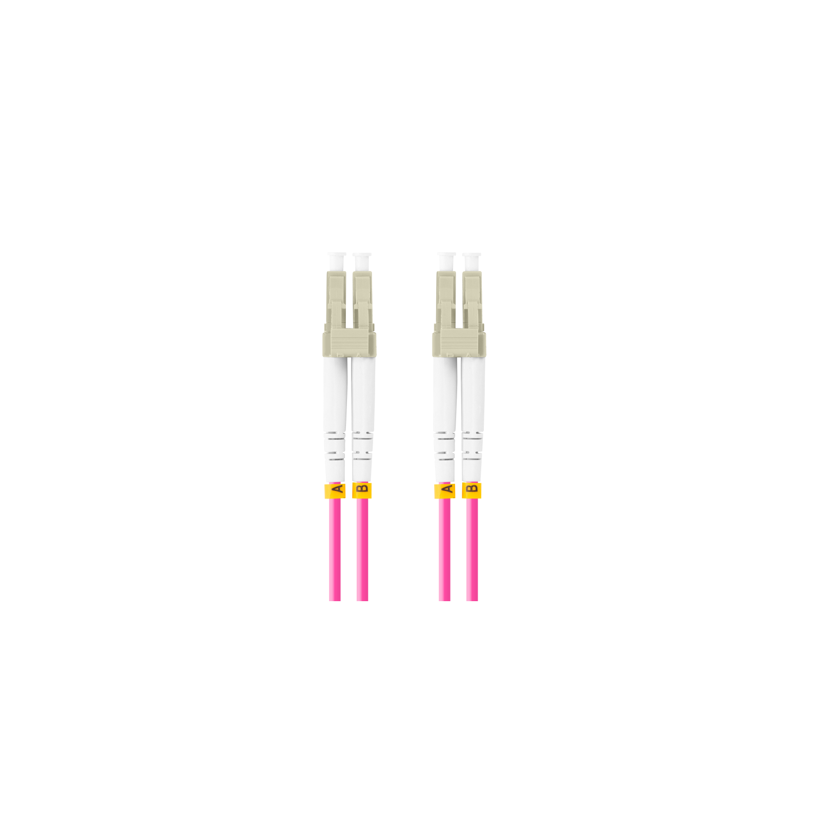 CABLE DE FIBRAOPTICA LANBERG 1M MULTI LC UPC LC UPC DUPLEX OM4 50 125 LSZH VIOL