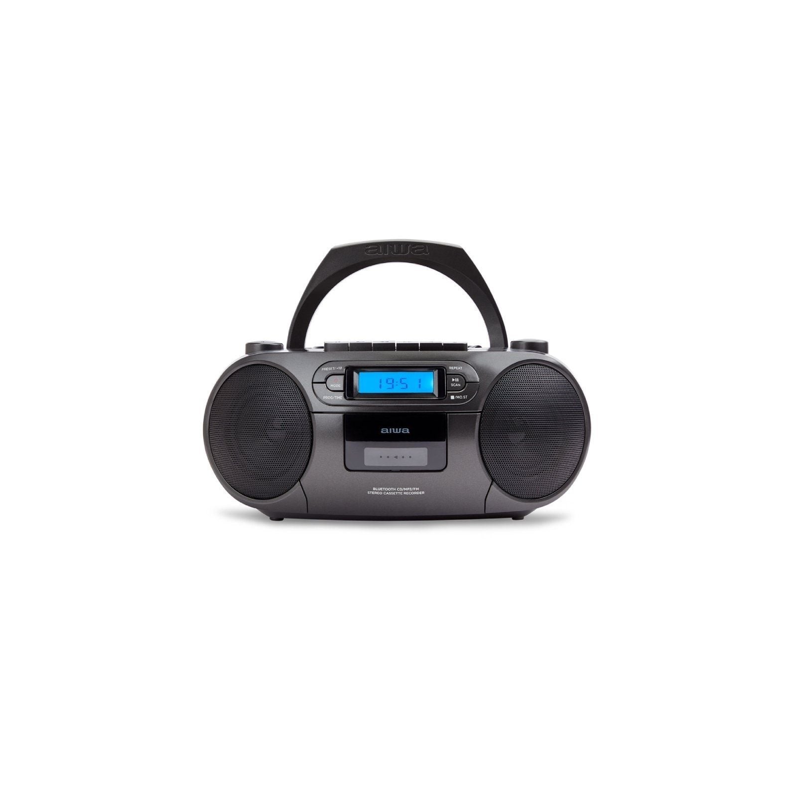 p ph2Aiwa BoomBox BBTC 550BK h2bBOOMBOX TODO EN UNO bbrReproductor portatil de CD MP3 USB TAPE BT con radio FM PLLbrbREPRODUCTO