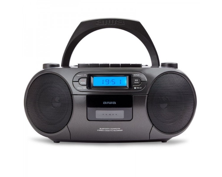 p ph2Aiwa BoomBox BBTC 550BK h2bBOOMBOX TODO EN UNO bbrReproductor portatil de CD MP3 USB TAPE BT con radio FM PLLbrbREPRODUCTO