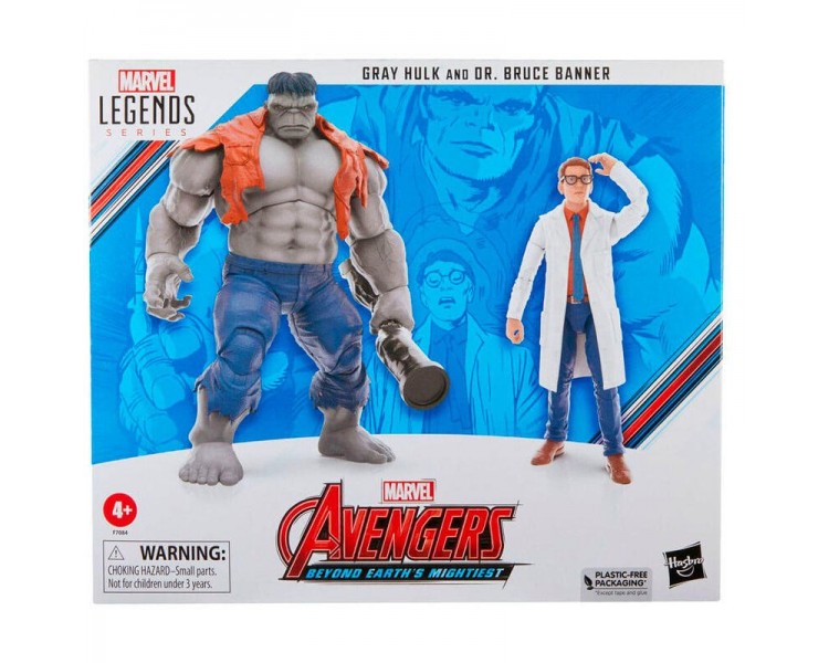 Figuras Gray Hulk & Dr. Bruce Banner Beyond Earths Mightiest