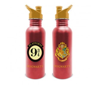 Botella Cantimplora Andén 9 3/4 Y Escudo Hogwarts 700 Ml