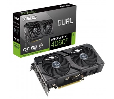 ph2ASUS Dual GeForce RTX8482 4060 Ti EVO OC Edition 8GB GDDR6 esta disenada para una amplia compatibilidad con diseno de ventil