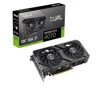 ph2ASUS Dual GeForce RTX8482 4070 EVO OC Edition 12GB GDDR6X con dos potentes ventiladores Axial tech y un diseno de 25 ranuras