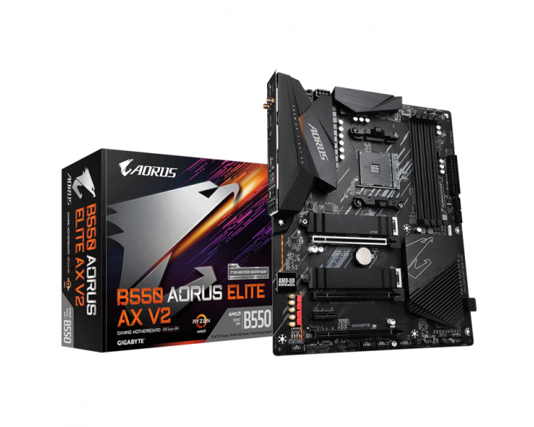 PLACA BASE GIGABYTE B550 AORUS ELITE AX V2 AM4 MATX 4XDDR4