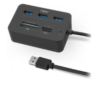 h2HUB 30 USB 3 PUERTOS Y LECTOR DE TARJETASnbspREADER ONE h2divNox Lite Reader One es un multilector de tarjetas compatible con