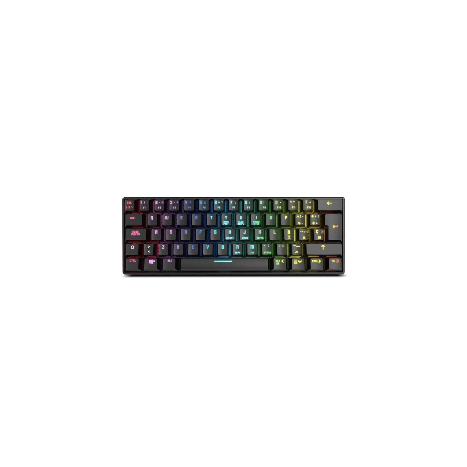 ph2KLUSTER h2h2RGB GAMING MINI BT KEYBOARD h2ul liTeclado mecanico con switches de alta calidad li liDiseno en formato 60 li li