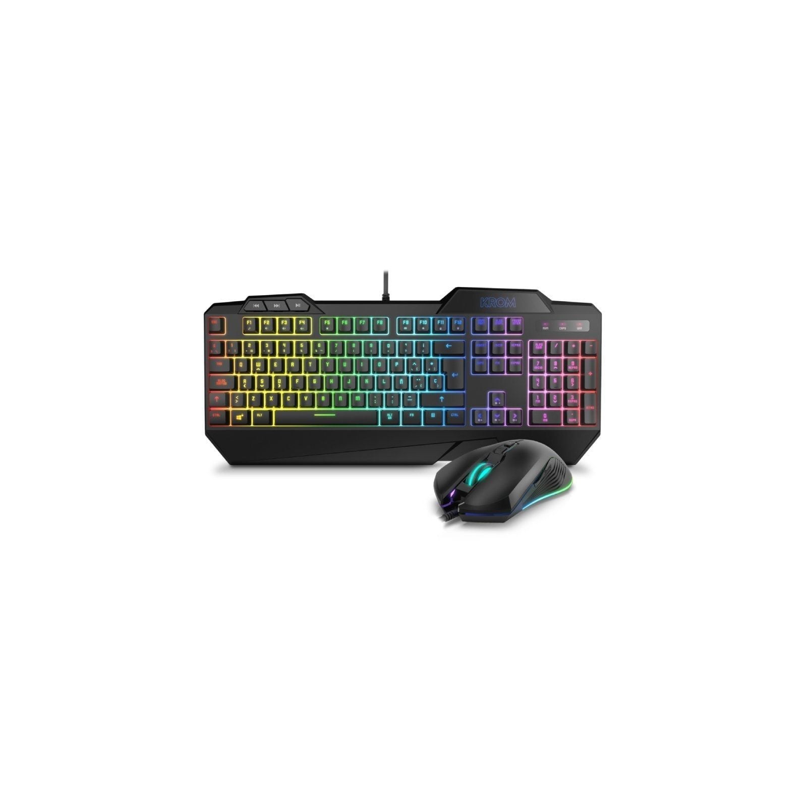 h2KRUSHER h2pKrom Krusher es el combo que te hara vencedor de la partida Por un lado el teclado semimecanico con RGB cuenta con