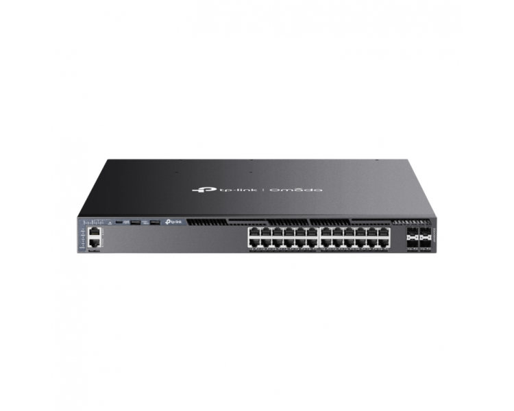 OMADA 24 PORT GIGABIT STACKABLE L3 MANAGED POE SWITCH WITH 4 10G SLOTS