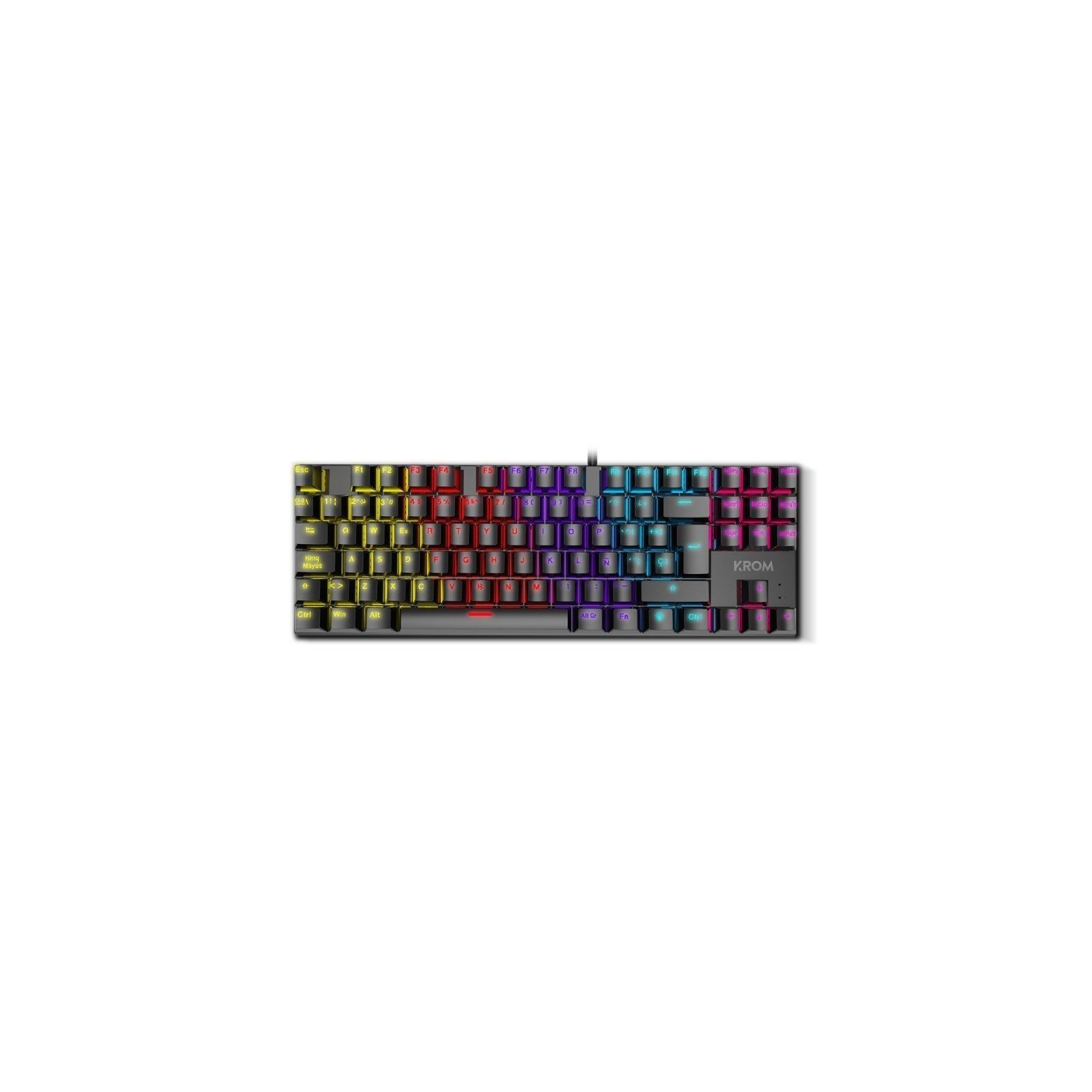 ph2KASIC TKL h2h2MECHANICAL RAINBOW TKL GAMING KEYBOARD h2ul liFormato TKL sin teclado numerico li liTeclado mecanico con switc