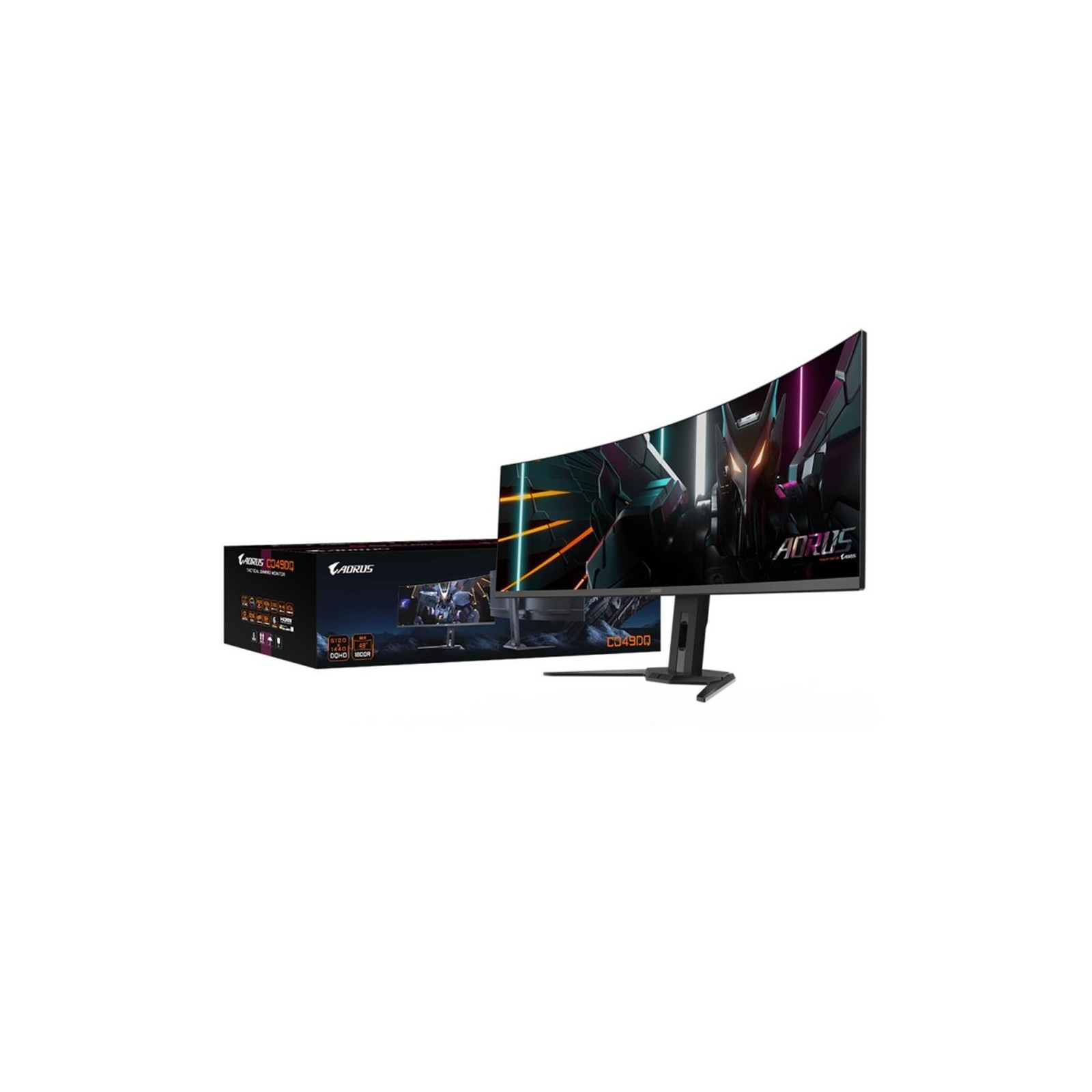 Monitor curvo gaming gigabyte aorus co49dq